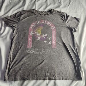 Janis Joplin Live Queens NY July 19 1969 Graphic T-Shirt Tee XL